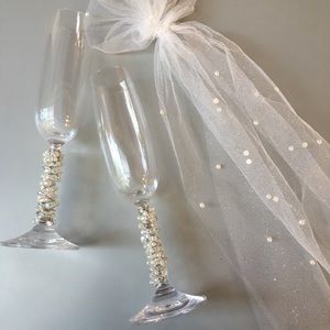 🥂New- Wedding Champagne Flutes for the “Toast”🌸